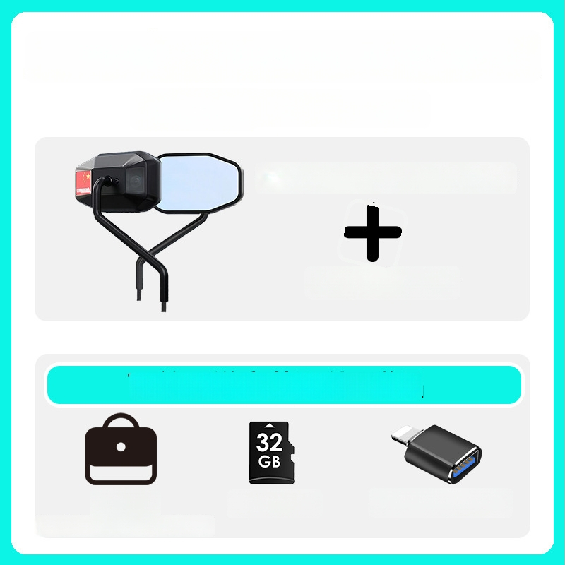 JC-H001 Galinio vaizdo veidrodžio vaizdo registratorius, 140° matymo kampas, 2MP, palaiko TF kortelę iki 128GB