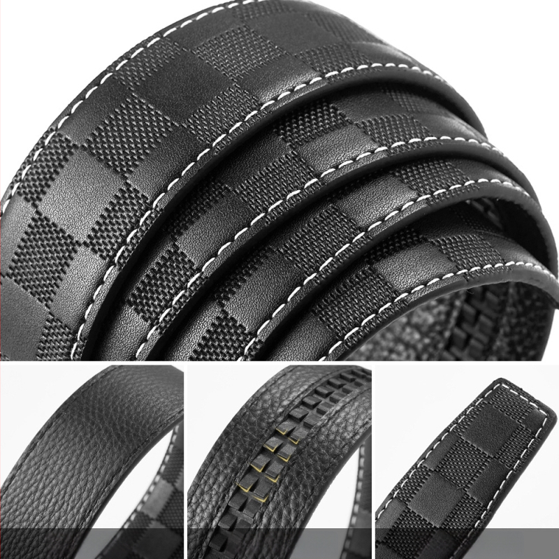 Dante vyriška dirža iš pirmosios odos sluoksnio su kvadratine raštine, lydinio sagtis, automatinis užsegimas, verslo stilius