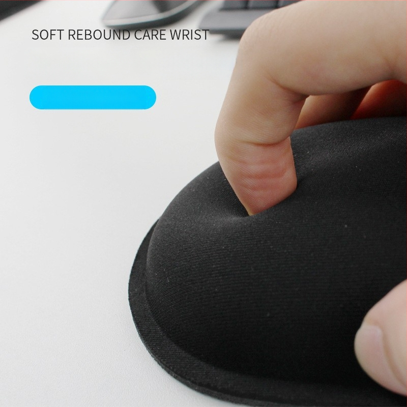 Riešo poilsio kilimėlis klaviatūrai ir peleiai su atminties putomis, anti-slip gumos danga, vienpusė, didelė plokštė, OEM pritaikymas