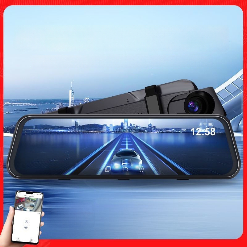 Automobilio DVR kamera su priekyje ir gale įrašymu, 1080p, 170° platus kampas, F1.8 diafragma, TF kortelės palaikymas