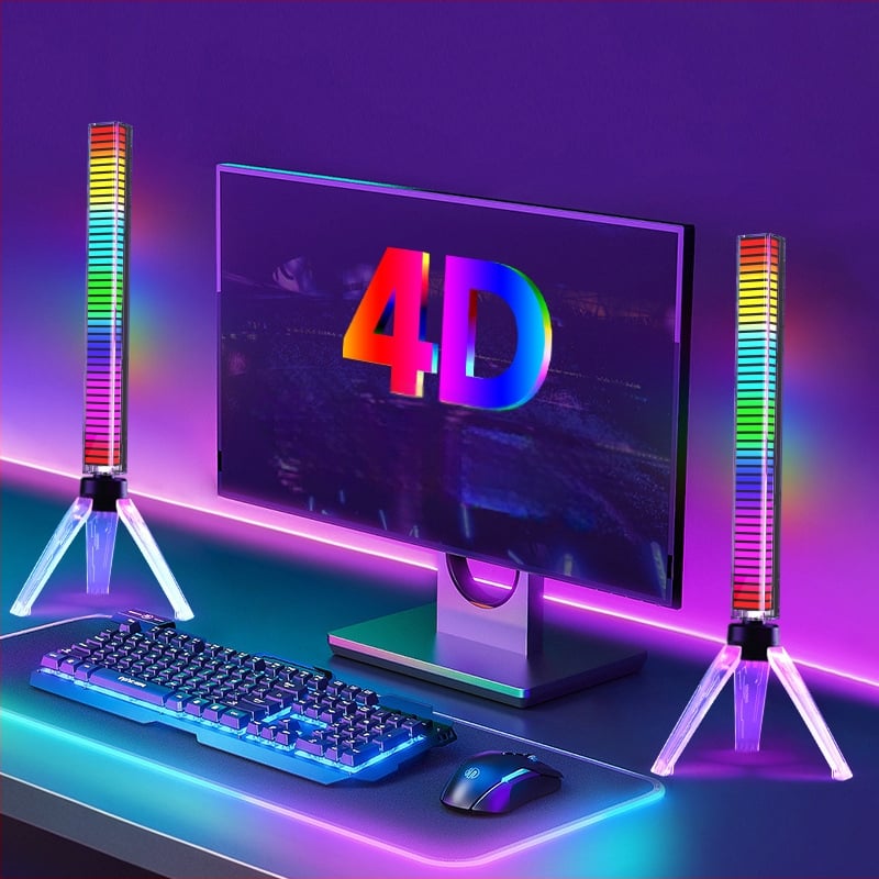 3D RGB svjetlo koje reagira na zvuk, glasovno upravljanje, atmosfersko osvjetljenje automobila uz glazbeni ritam