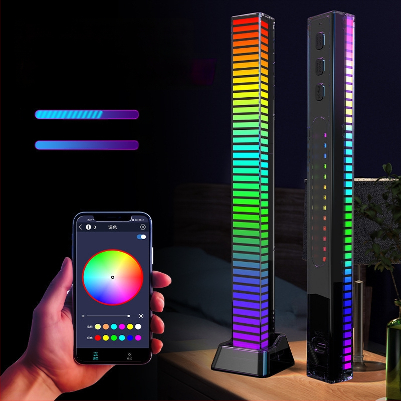 3D RGB svjetlo koje reagira na zvuk, glasovno upravljanje, atmosfersko osvjetljenje automobila uz glazbeni ritam