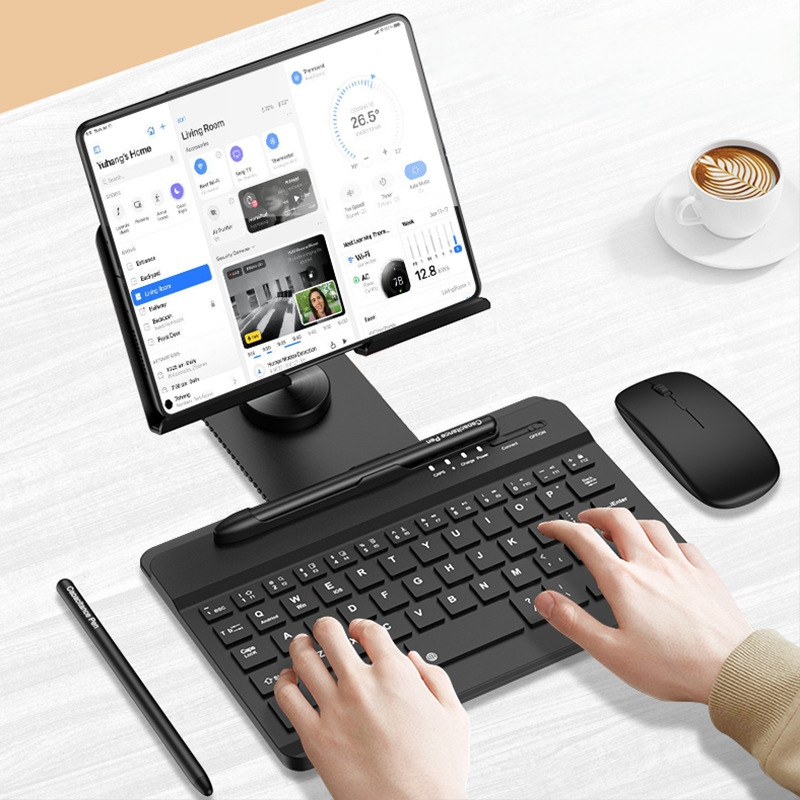 360° rotirajuća podrška za notebook i tablet sa rashladnim radiatorom i bežičnim Bluetooth tipkovnicom i mišem