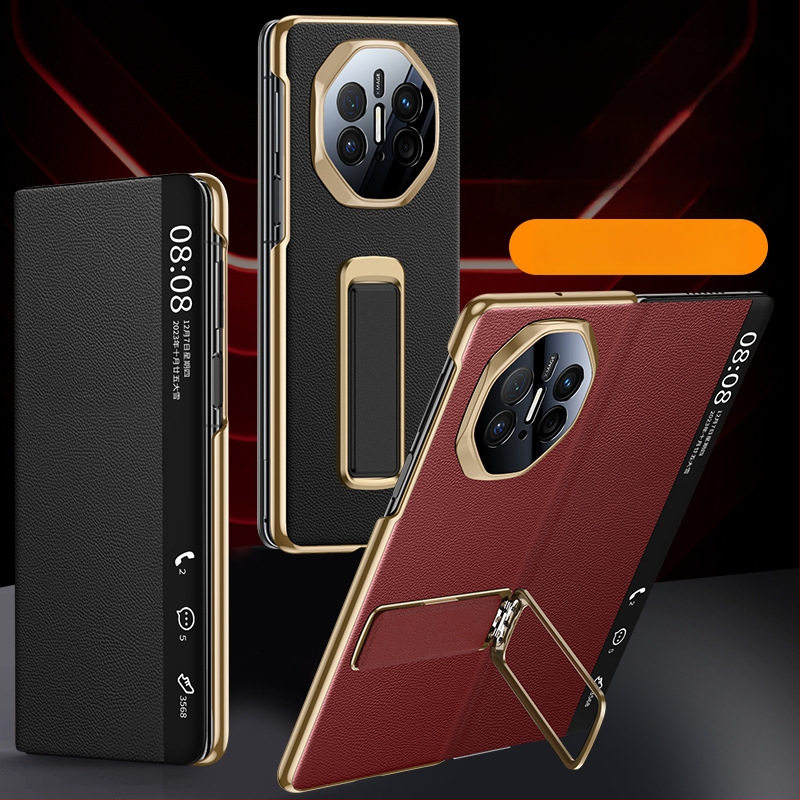 Huawei Mate X5 flip-top vāciņš, mākslīgā āda, elektroplēšana, biznesa stils