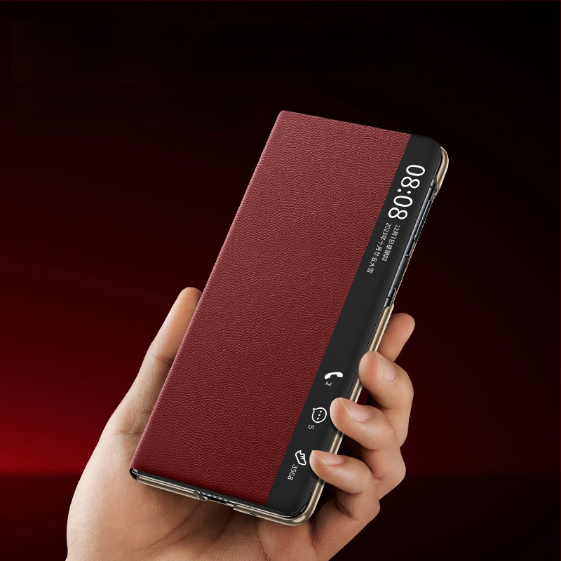 Huawei Mate X5 flip-top vāciņš, mākslīgā āda, elektroplēšana, biznesa stils