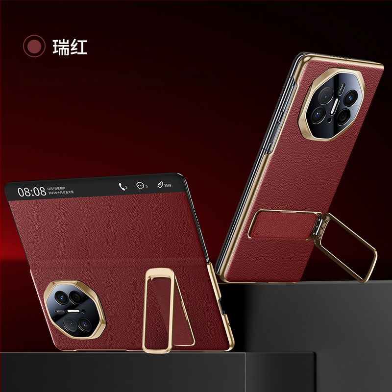 Huawei Mate X5 flip-top vāciņš, mākslīgā āda, elektroplēšana, biznesa stils