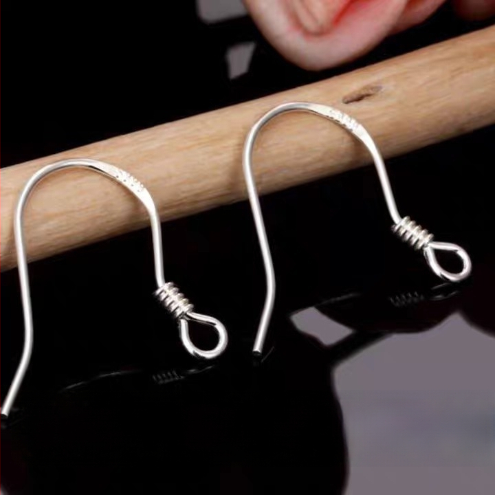 S999 hõbedased kõrva konksud – käsitsi valmistatud täielik komplekt, hüpoallergeensed, ei muutu värvi, lihtsad ja mitmekülgsed poolvalmis konksud