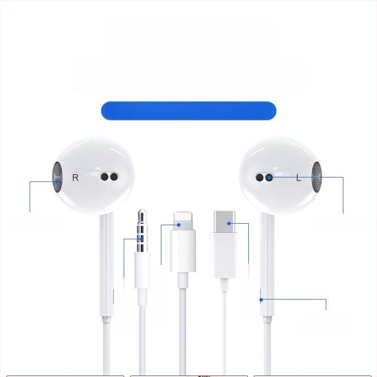 Bone Quality 008 Vadu in-ear austiņas, 1,2 m kabelis, saderīgas ar iOS