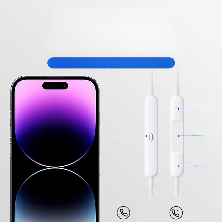 Bone Quality 008 Vadu in-ear austiņas, 1,2 m kabelis, saderīgas ar iOS