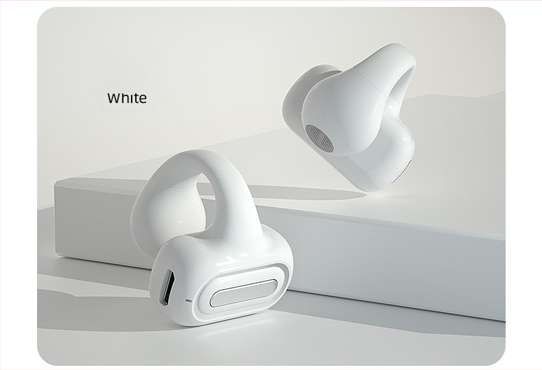 Air7 Cască Bluetooth cu clips pentru urechi, baterie mare, mono, fără fir, pentru gaming, cu conducție osoasă