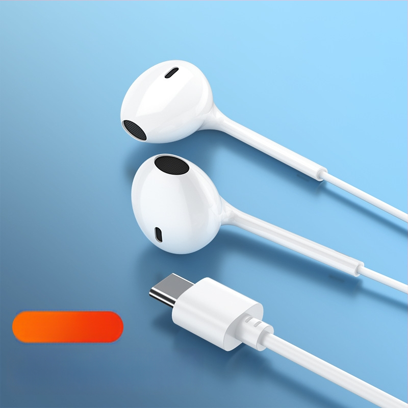 R01 ausu austiņas ar Type-C vadības kabeli, jutība 120 dB, kabeles garums 100 cm