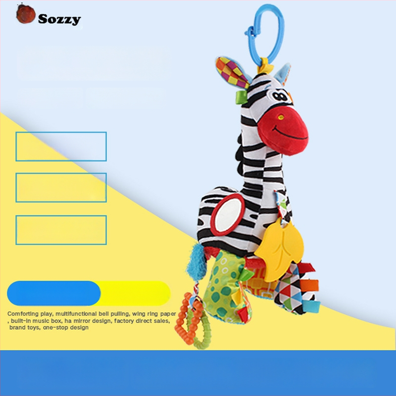 Sozzy Pliušinis Lovelės Mobilis Su Muzikos Dėžute, Kabinamas Žvėnų Pliušinis Žaislas Kūdikiams 0–3 m, Licencijuotas Privatus Ženklo