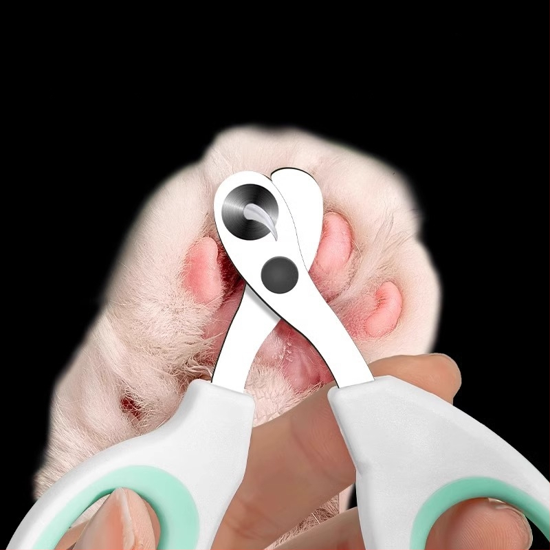 Kaķa nagu šķēres ar apaļu atveri, piemērotas iesācējiem, drošas kaķēniem