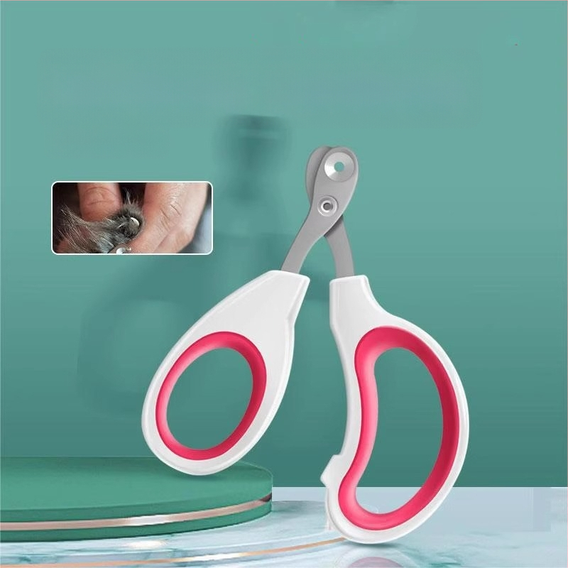 Kaķa nagu šķēres ar apaļu atveri, piemērotas iesācējiem, drošas kaķēniem