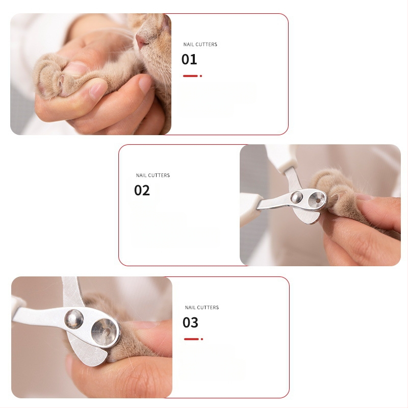 Kaķu un suņu nagu griezēji ar drošības aizsargu, asiņu novēršana un traumu novēršana