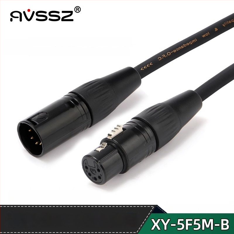 REAN DMX512 XLR signalni kabel, 5-pin na 3-pin, muški na ženski konektor, za osvjetljenje pozornice