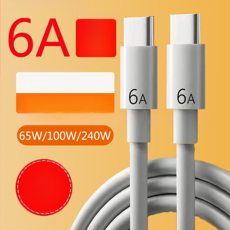 USB-C na USB-C PD kabel za brzo punjenje, dužina 1–2 m, 6 A, maksimalna snaga 240 W