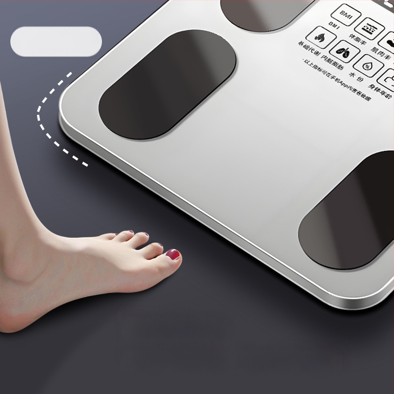 Inteligentna vaga za tjelesnu masnoću, visoka preciznost, punjiva, za kućnu upotrebu, digitalna vaga za mjerenje težine, masnoće i vlage