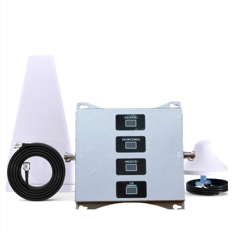 XR 2345g Daugiafrekvinis keturių dažnių mobiliojo signalo stiprintuvas su patobulintu imtuvu, dažnių diapazonas 700-2600 MHz, 2G/3G/4G/5G su internetu, dengiamas plotas 100-1000 m²