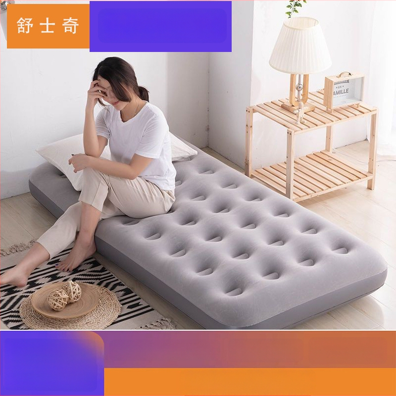 Išpūstama lova namų naudojimui, viengulė sulankstoma lova, dvigubai sustiprinta, nešiojama lauko naudojimui, paviršius iš kompozicinės medžiagos