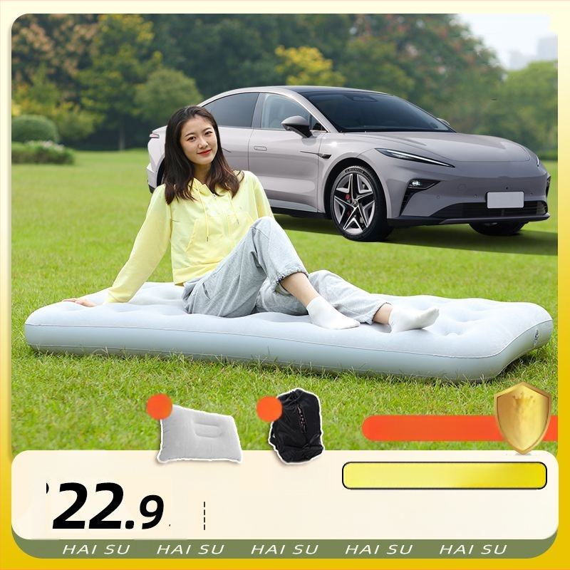 Pripučiamas lova lauko kempingui, savarankiškai pripučiamas, dviejų sluoksnių, sulankstomas, su išorine pompa