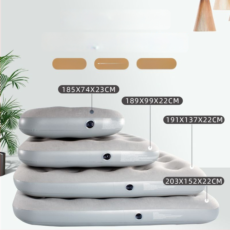 Pripučiamas lova lauko kempingui, savarankiškai pripučiamas, dviejų sluoksnių, sulankstomas, su išorine pompa