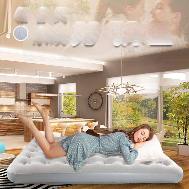 Pripučiamas lova lauko kempingui, savarankiškai pripučiamas, dviejų sluoksnių, sulankstomas, su išorine pompa