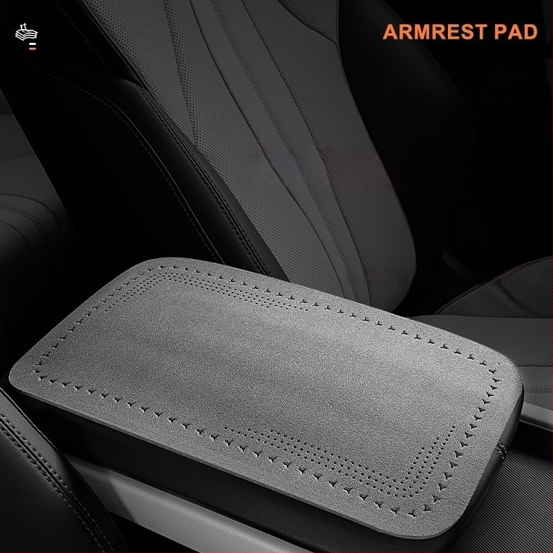 Automašīnas centrālā rokas balsta vāciņš — velūra āda, universāla saderība, visām sezonām