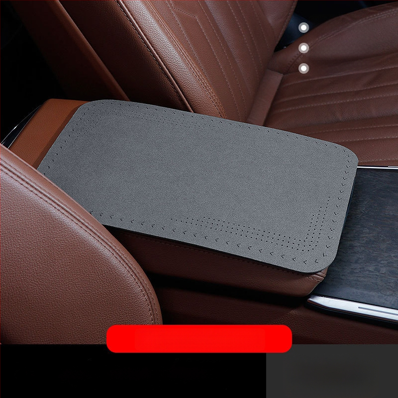 Automašīnas centrālā rokas balsta vāciņš — velūra āda, universāla saderība, visām sezonām