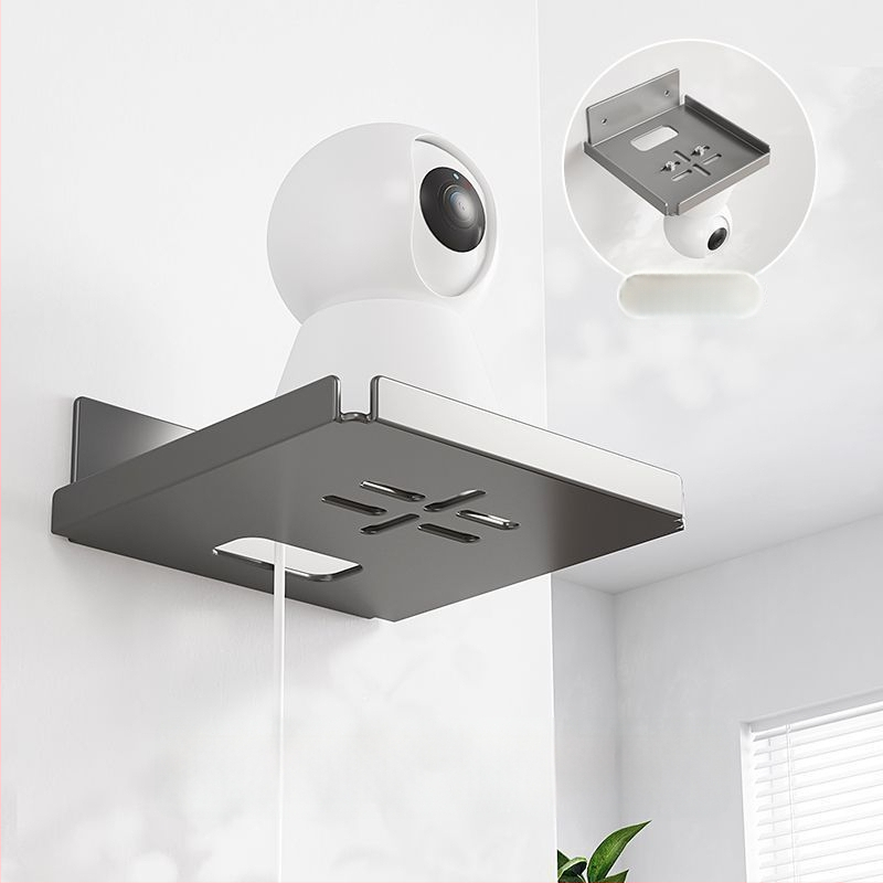 Sienas plaukts kamerai un maršrutētāja augšējai kastītei ar PTZ stiprinājumu — iekštelpu un āra lietošanai; materiāls: Q235 tērauds; uzstādīšana: sienas stiprinājums