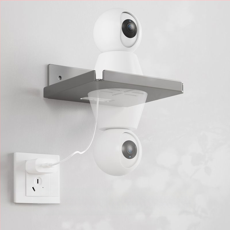 Sienas plaukts kamerai un maršrutētāja augšējai kastītei ar PTZ stiprinājumu — iekštelpu un āra lietošanai; materiāls: Q235 tērauds; uzstādīšana: sienas stiprinājums