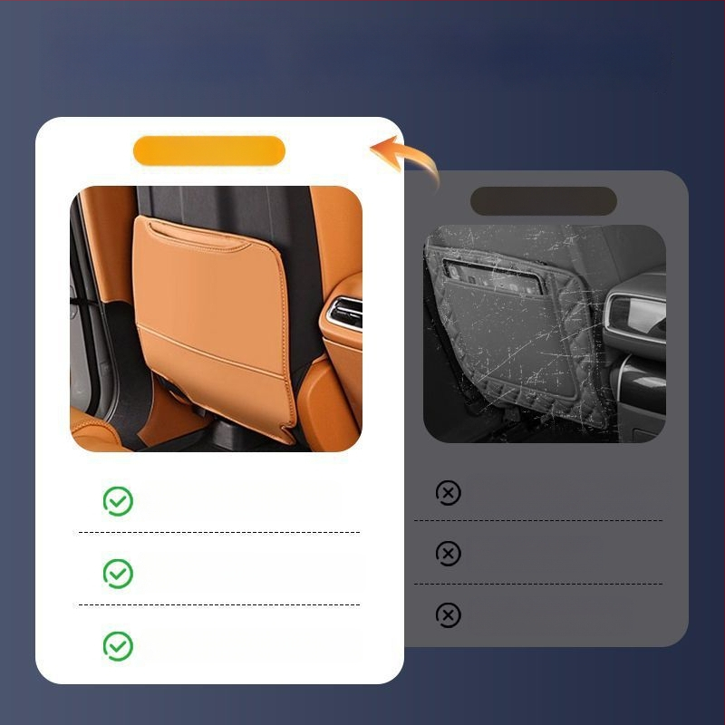 Кожено покритие за задната седалка против ударни натискания с джоб за съхранение и защита от износване за Leapmotor C10