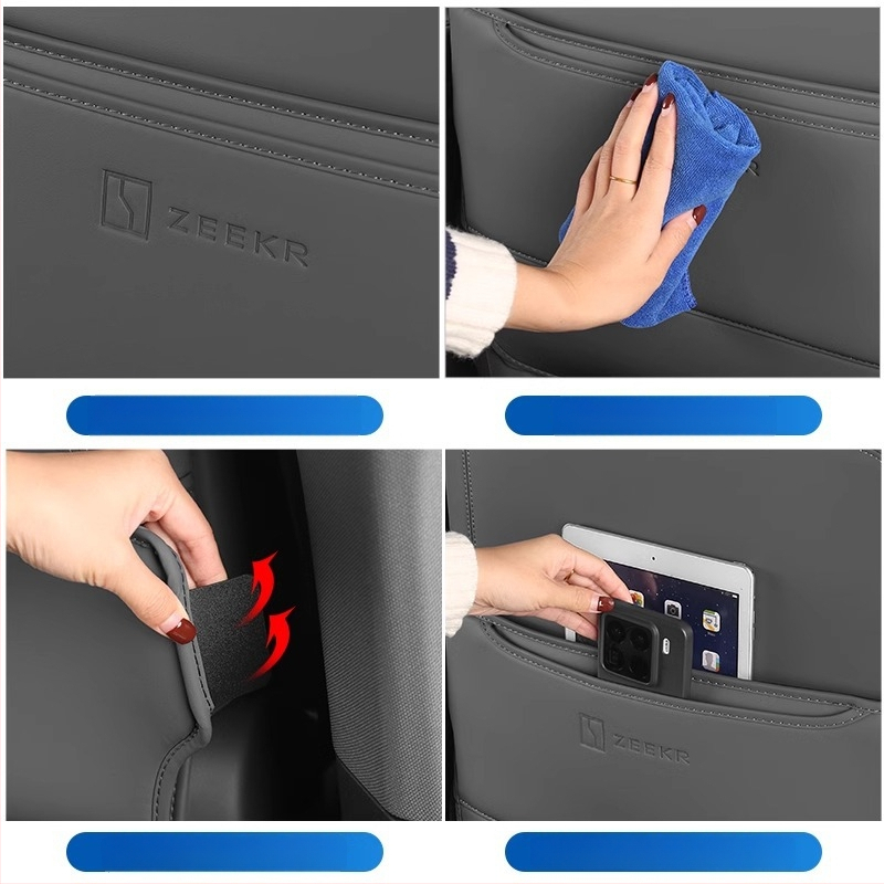 Zeekr 7X Задна седалка Анти-удар Подложка, PU кожа, Пълнеж от пяна, За всички сезони, Защита от надраскване, Едноцветен модел