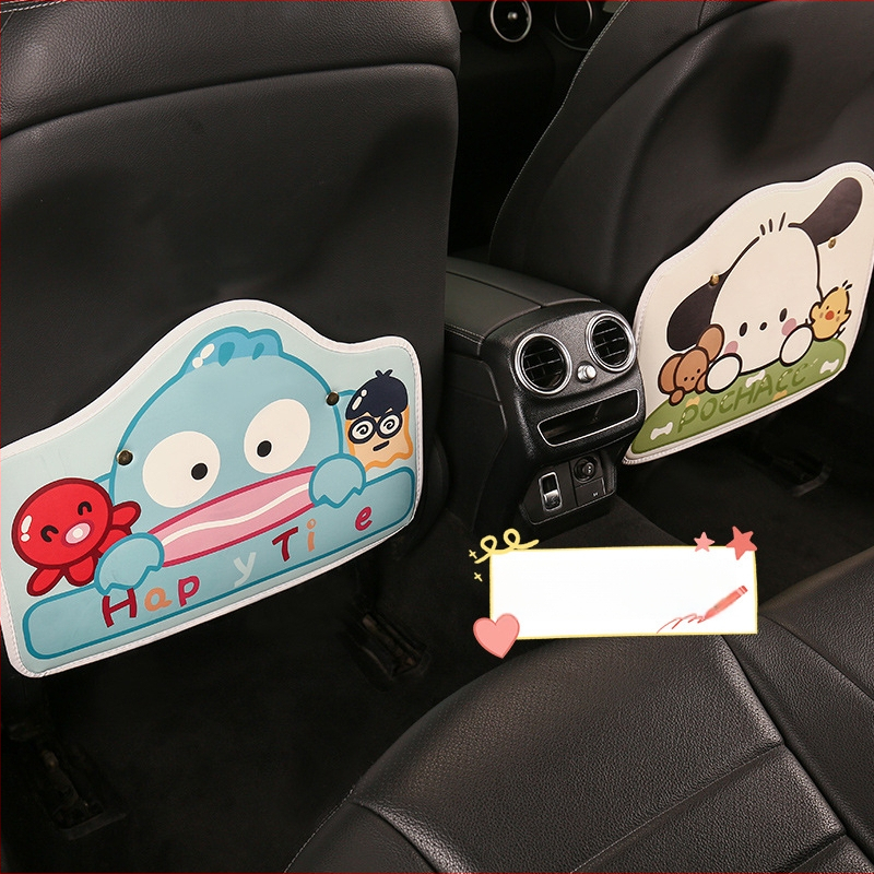 Подпора за гръб на автомобилна седалка с карикатурен дизайн, PU материал, пяна пълнеж, за всички сезони