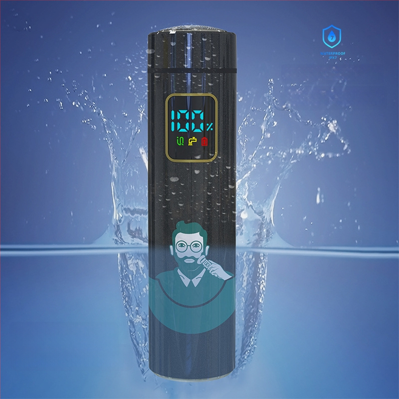 Inteliģenta indukcijas elektriskais skuveklis, 1 rotējoša galva, ūdensdrošs, USB uzlāde, iekšējā baterija 1000–1200 mAh, darbības laiks virs 60 minūtēm