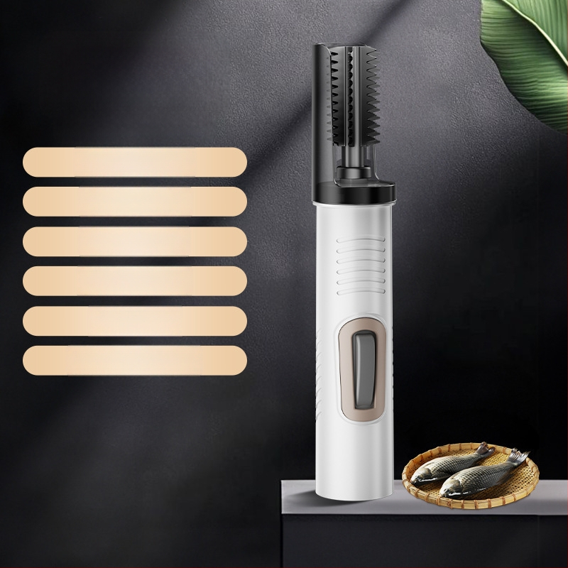 Ηλεκτρικός απολεπτήρας ψαριών — πλήρως αυτοματοποιημένος, επαγγελματικός για εμπορική επεξεργασία ψαριών, από ανοξείδωτο ατσάλι 304