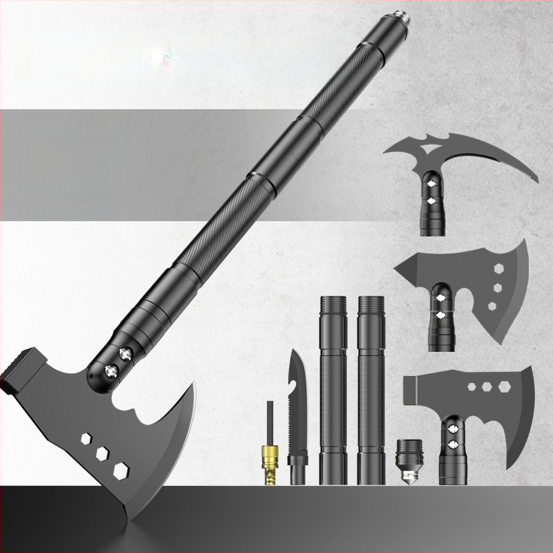 Lauko sulankstomas kirvis ir plaktukas – aliuminio lydinio komplektas