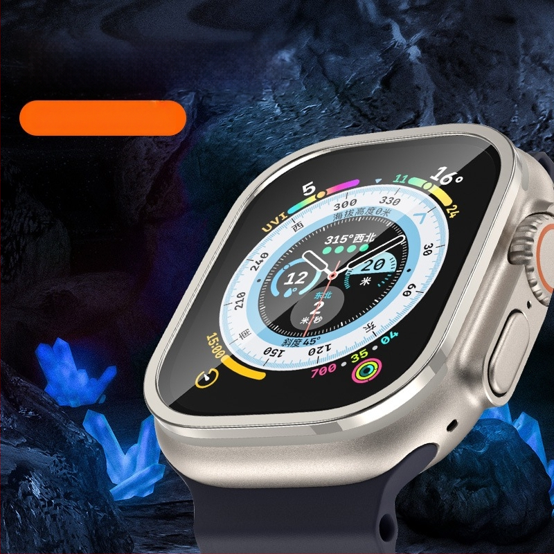 Priekšējā aizsargfilma priekš iWatch Ultra 2 — no alumīnija sakausējuma, temperēta, mehāniski apstrādāta