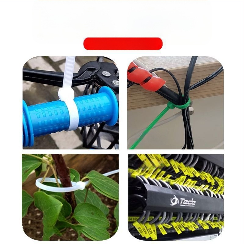 Pašslēdzamas neilona kabelu saitītes no neilona 6, piemērotas gan mājas, gan rūpniecībai, ugunsdrošības klase 95V-2, Rest