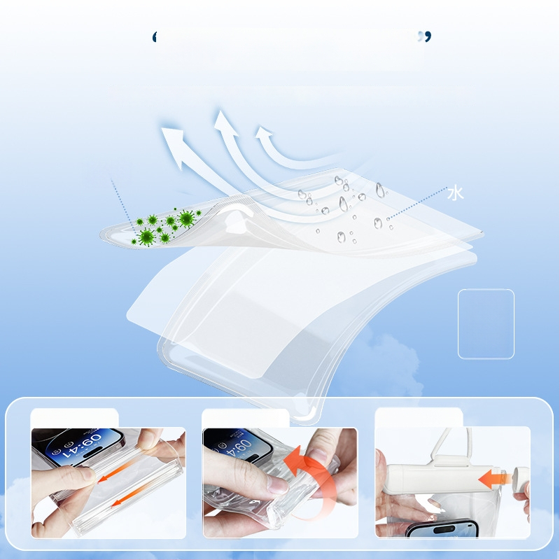 TPU vandeniui atsparus telefono dėklas, karšto presavimo technologija, personalizacija galima, unisex stilius, vienos spalvos dizainas