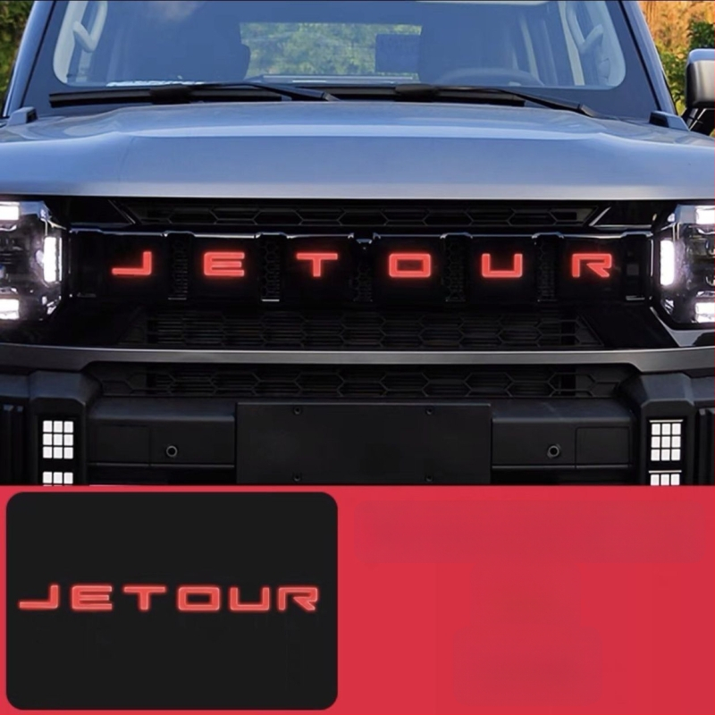 Dienos važiavimo šviesų plėvelė Jietu Traveler – TPU medžiaga, grotelės dekoratyvinė plėvelė ir šviesi raidės etiketė