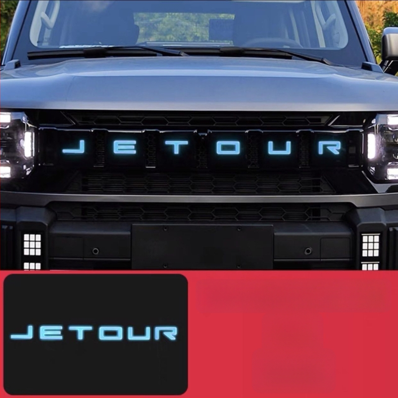 Dienos važiavimo šviesų plėvelė Jietu Traveler – TPU medžiaga, grotelės dekoratyvinė plėvelė ir šviesi raidės etiketė