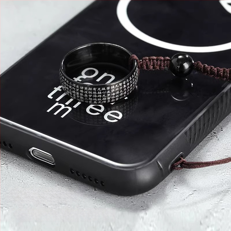 Kreatīvs sakausējuma telefona gredzens ar lanyardu – roku darbs, zīmols urkazf