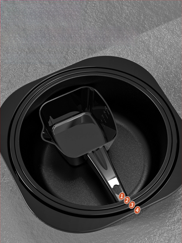 Vas de momeală cu capac - set de trei piese - interior antiaderent, adânc - plastic - Camper