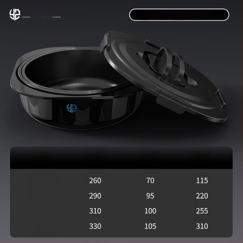 Vas de momeală cu capac - set de trei piese - interior antiaderent, adânc - plastic - Camper