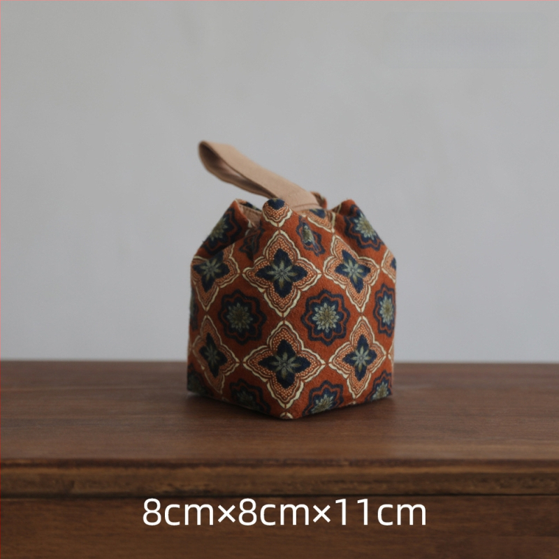 Τσάντα μεταφοράς σετ τσαγιού από ύφασμα – Νέο κινεζικό στυλ, με εκτυπωμένο λογότυπο, OPP συσκευασία, μάρκα Erya Fabric