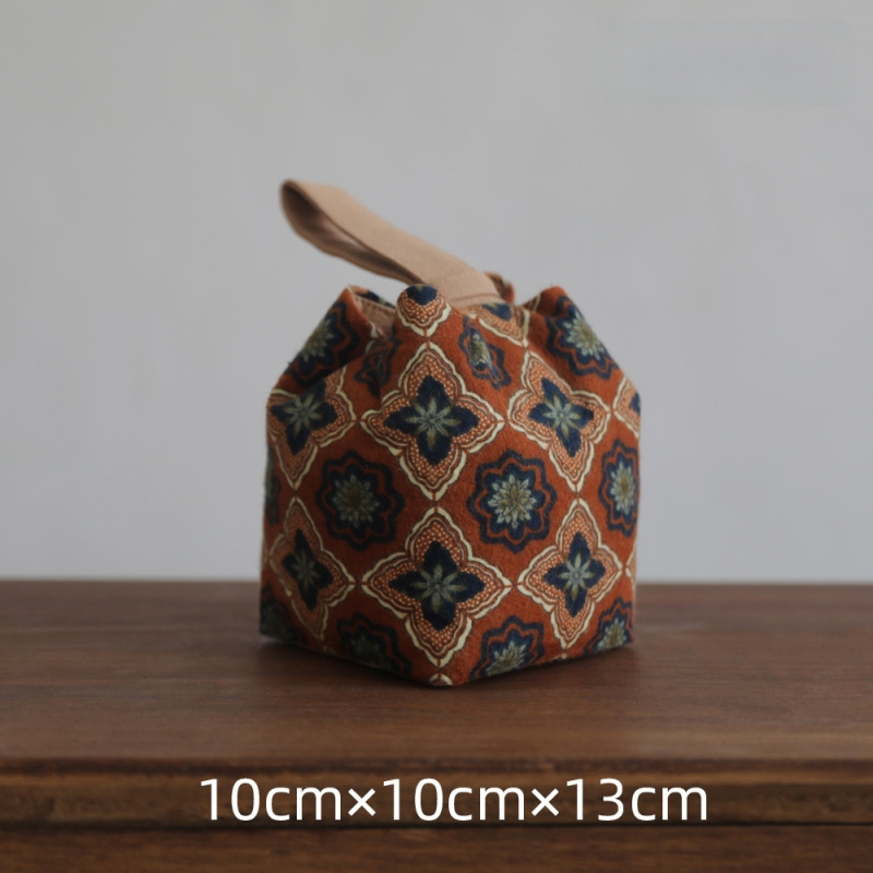 Τσάντα μεταφοράς σετ τσαγιού από ύφασμα – Νέο κινεζικό στυλ, με εκτυπωμένο λογότυπο, OPP συσκευασία, μάρκα Erya Fabric