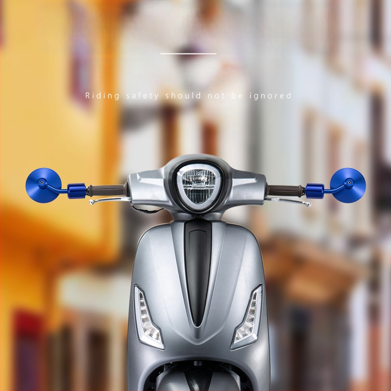 Motorkerékpár visszapillantó tükre – kerek retro stílus, CNC alumínium ötvözet, nagy látómező, márka Ming yang zhengmo