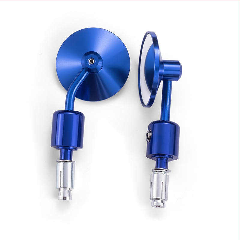 Motorkerékpár visszapillantó tükre – kerek retro stílus, CNC alumínium ötvözet, nagy látómező, márka Ming yang zhengmo