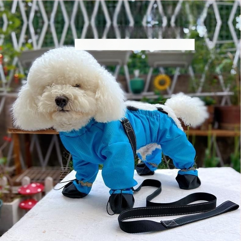 Гащеризон за кучета с покриващи крака — анти-замърсяване и анти-пика, полиестерни влакна, облекло за четириноги, универсална кройка